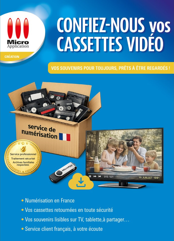 Service Confiez-nous vos cassettes vidéo – clé en main